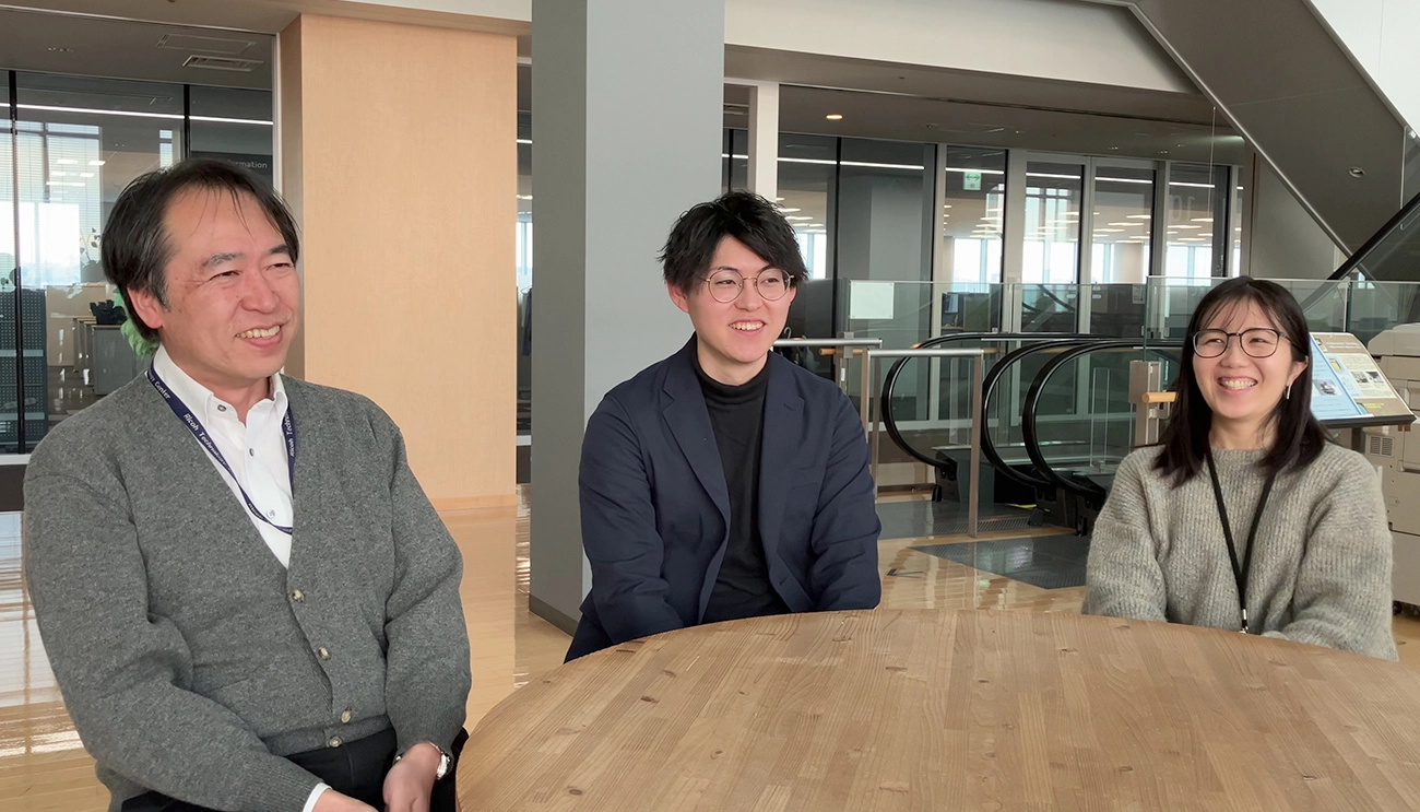 株式会社リコー デジタル戦略部門 中村 光男さん、法務部門 佐野 祥平さん、知財部門 藤岡 葵さん