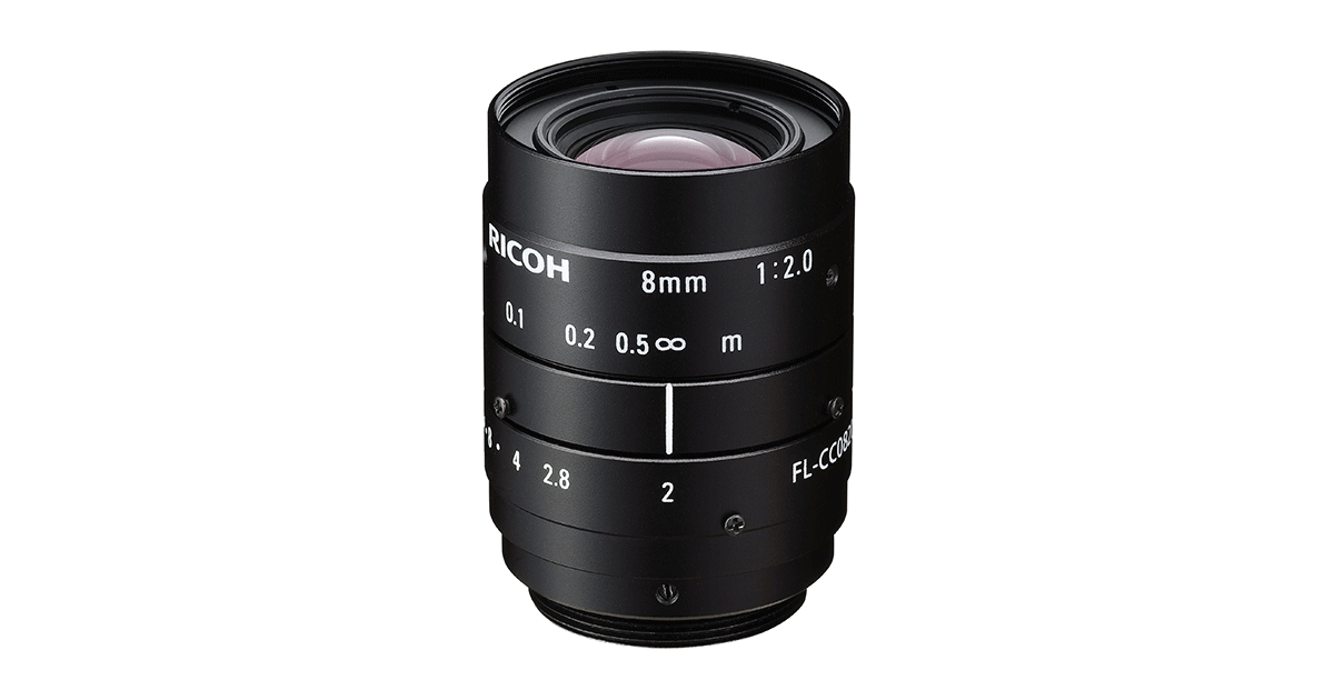 焦点距離8mmの5メガピクセル対応広角FAレンズ「RICOH FL-CC0820-5MX