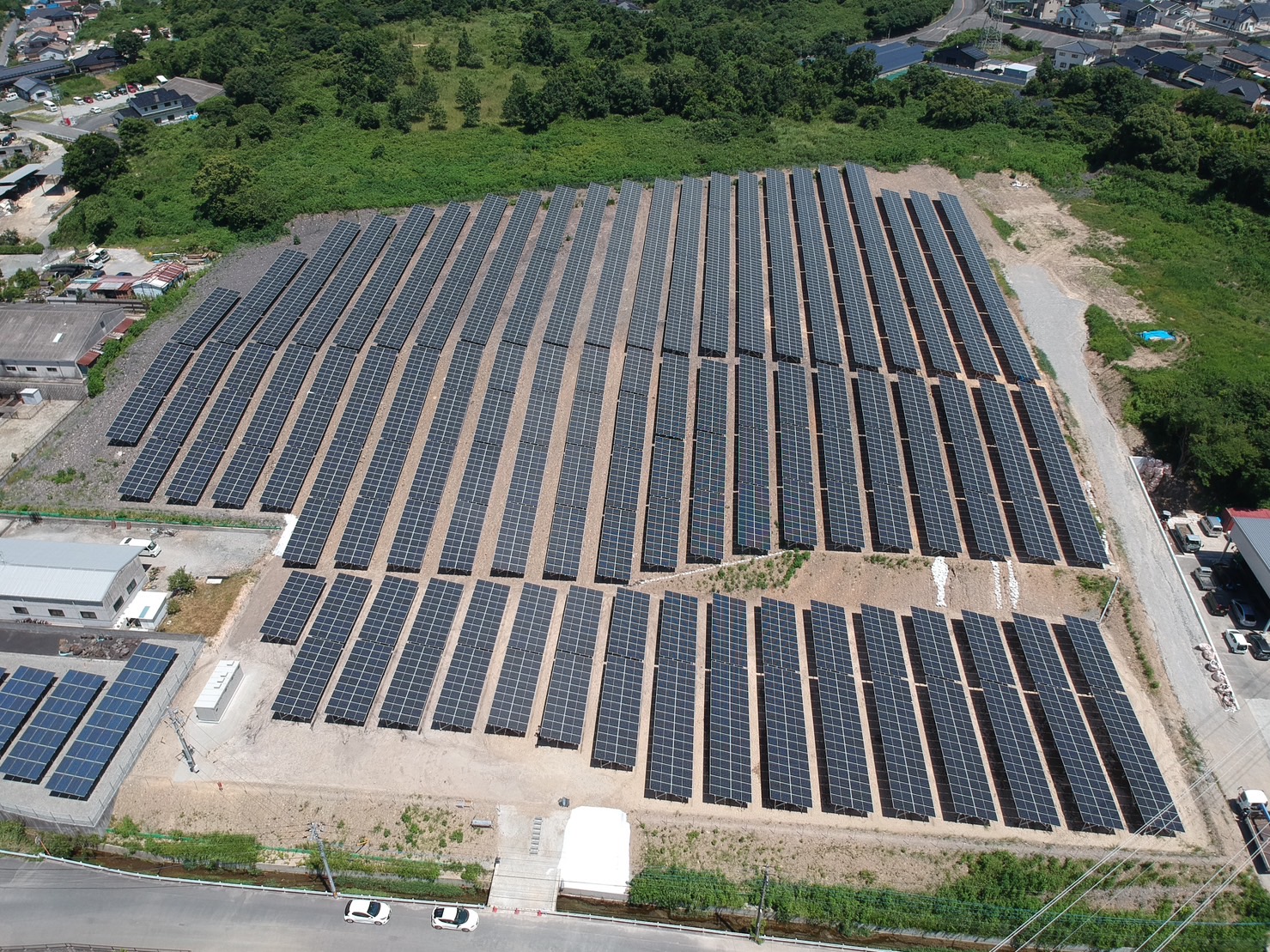 画像：リコーが契約する上里建設の発電所（福岡県飯塚市）