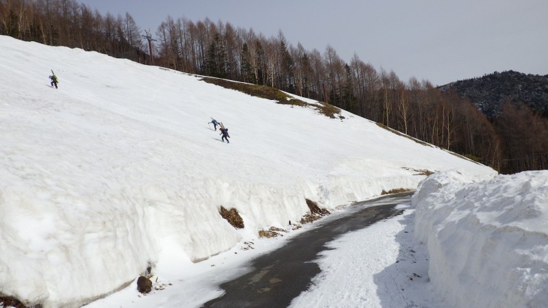 バス道を越える