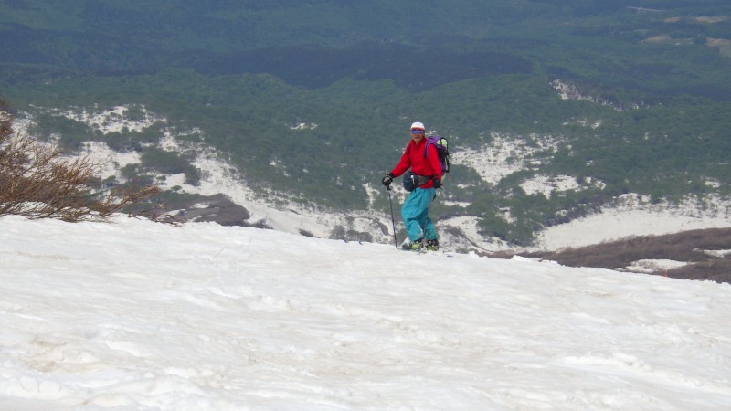最初の斜面終了