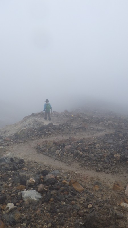 歩きやすいルートを下る