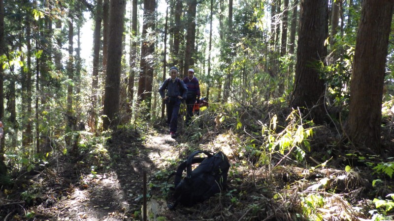 尾根を進む