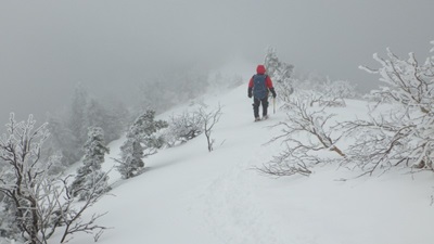 山頂からの下り