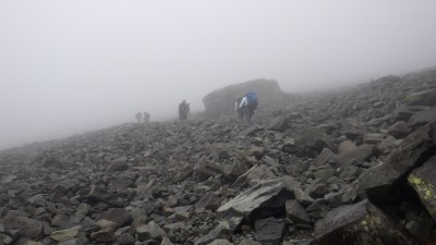 パノラマコースと合流するとガスに捕まる