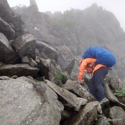 ザイデンの岩場を登る