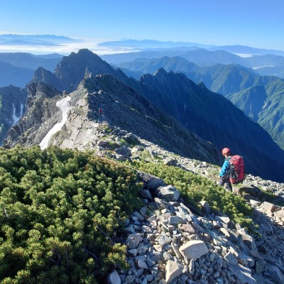 最初はなんてことない稜線が続く