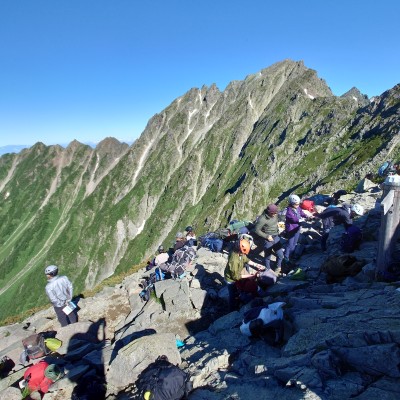 紀美子平から奥穂山頂を望む