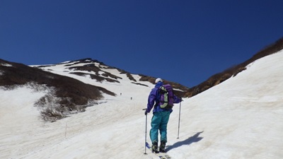 山頂が見えて来る