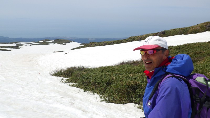 大平登山道の斜面