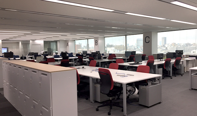 リモートワークデーでの本社の様子