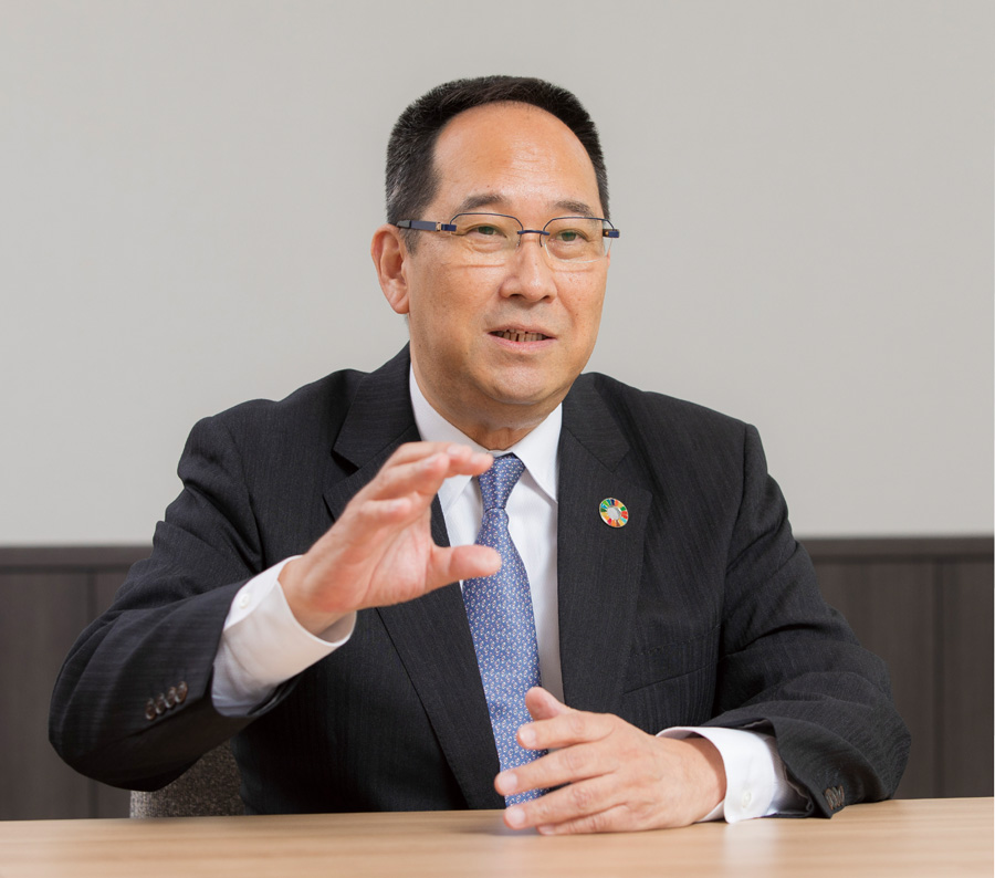 対談の様子　石黒 成直　社外取締役