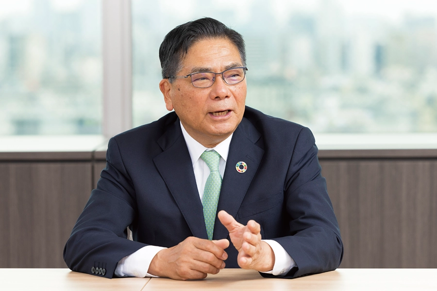 鼎談の様子　石村 和彦　社外取締役　筆頭社外取締役