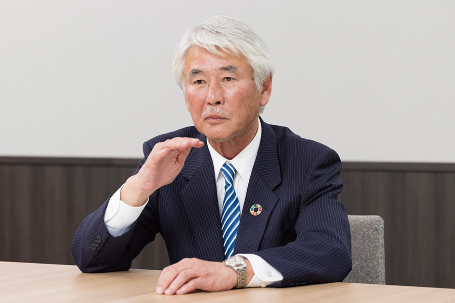 鼎談の様子　谷 定文 社外取締役 報酬委員長