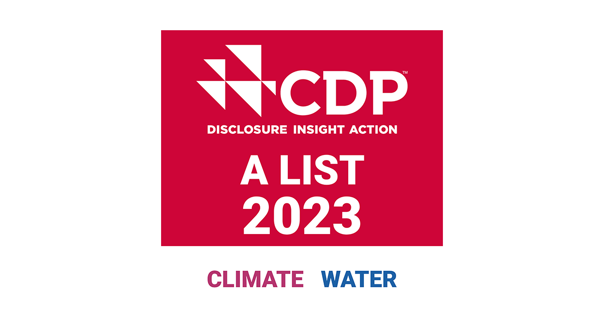 リコー、CDPの企業調査において「気候変動」「水セキュリティ」の2分野で最高評価の『Aリスト』企業に選定