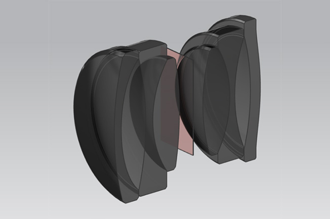 図4：光学系内の断面配置図